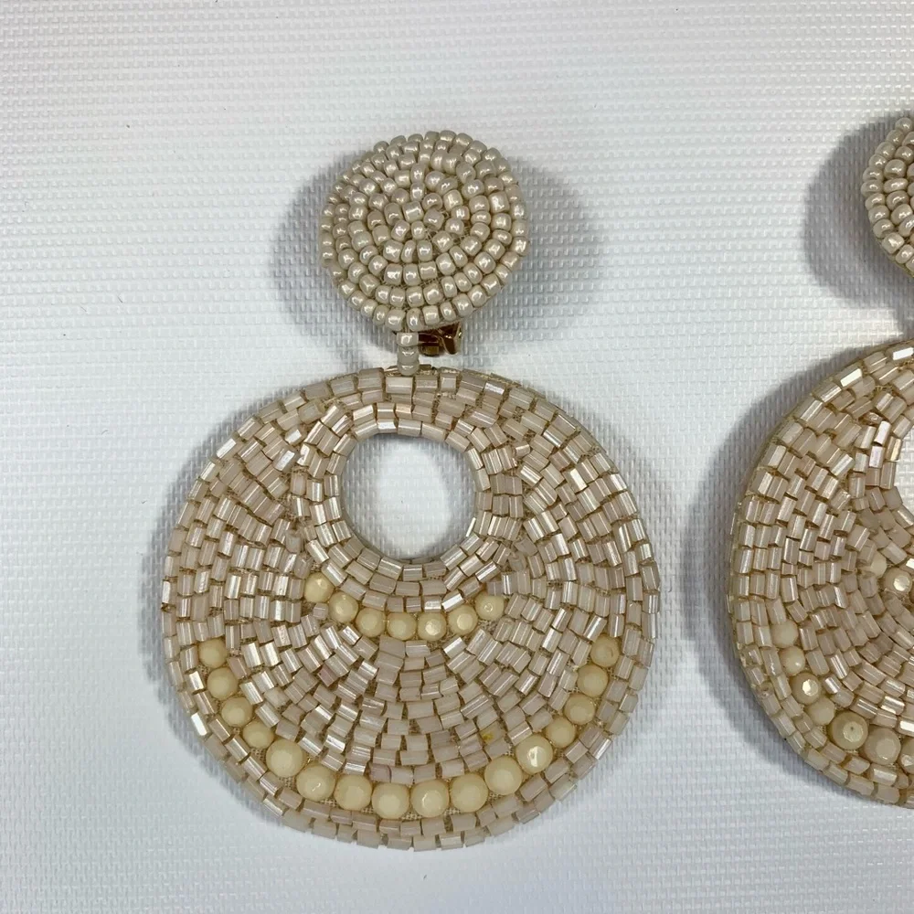 Kenneth Lane beaded earrings - Picture 3 of 6